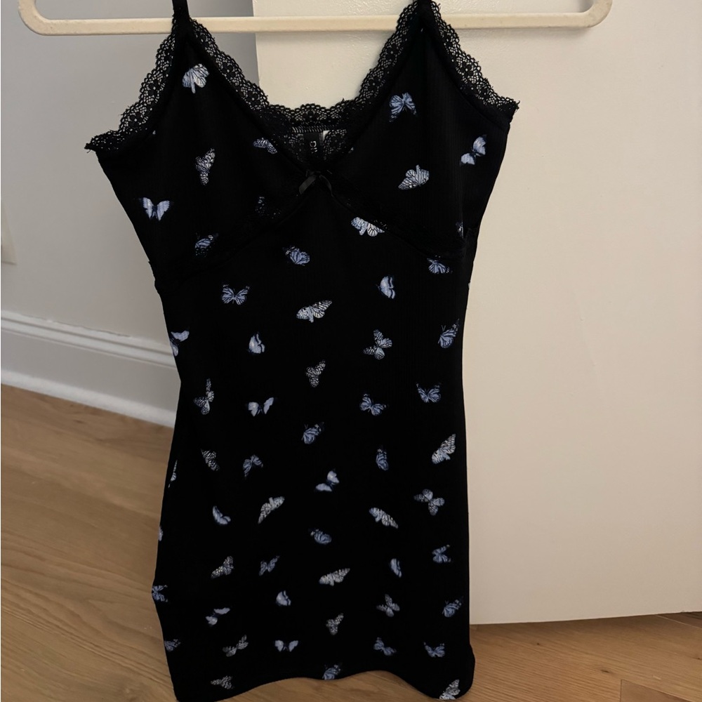 H&M Butterfly Lace Trim Dress